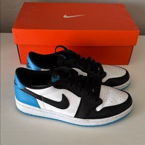 Nike Air Jordan Low Sneakers Black White Blue